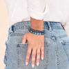 Grey | Silver | Mermaid Glass Statement Bracelet